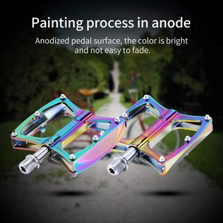Pedales aluminio anodizado bicicleta rosca 9/16”