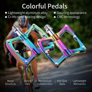 Pedales aluminio anodizado bicicleta rosca 9/16”
