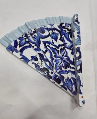 Ventaglio Costiera Amalfitana Blu e Bianco