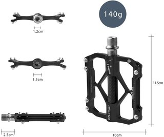 Pedales aluminio para bicicleta, rosca 9/16"