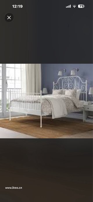 Estructura cama forja,somier,mesitas SEMINUEVO