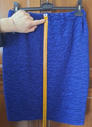 Gonna Tubino Blu Elettrico Elasticizzata