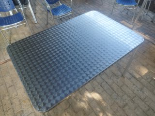 Tavolo da Terrazza in Acciaio Inox 120*80 cm