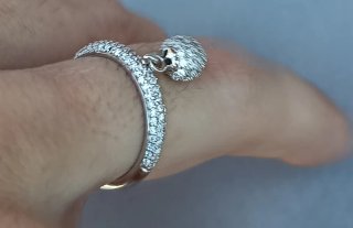 Sortija Plata con Colgante