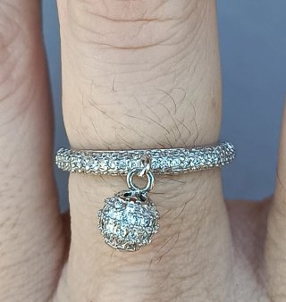 Sortija Plata con Colgante