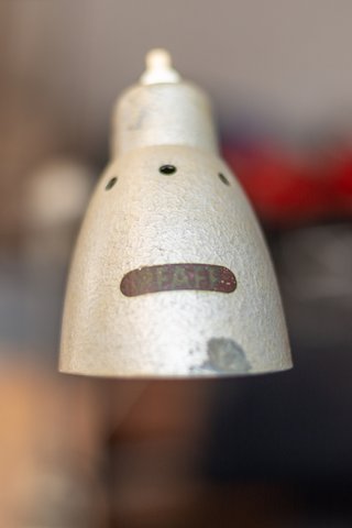Lámpara Industrial Alemana Pfaff Años 50