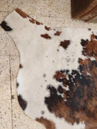 Alfombra Piel Vaca Natural Rústica
