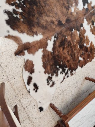 Alfombra Piel Vaca Natural Rústica