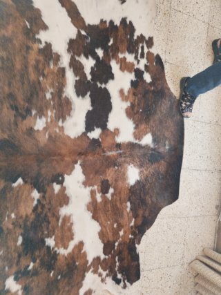Alfombra Piel Vaca Natural Rústica
