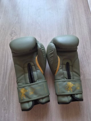 Guantes Boxeo Leone 1947 verde Militar. 10 onzas