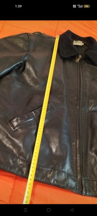 Cazadora de cuero genuino para hombre