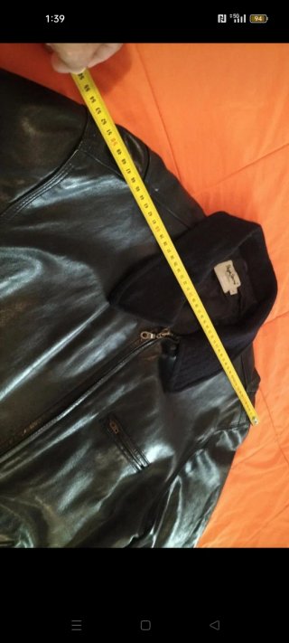 Cazadora de cuero genuino para hombre