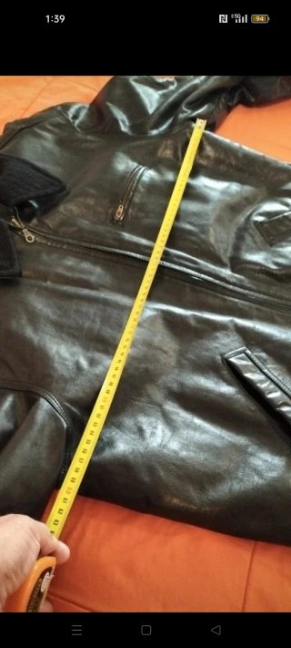 Cazadora de cuero genuino para hombre