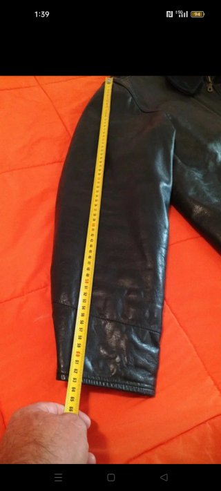 Cazadora de cuero genuino para hombre