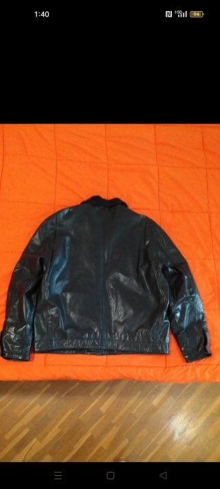 Cazadora de cuero genuino para hombre
