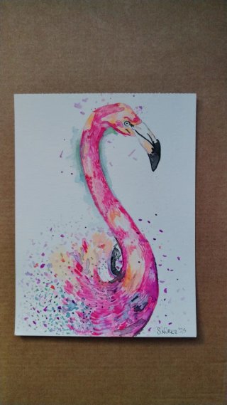 Acuarela Flamenco.