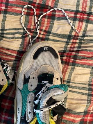Balenciaga Triple S Beige/Verde/Amarillo Talla 38