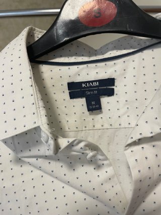 Camisa KIABI Blanca Slim Fit Hombre M