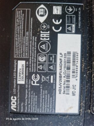Monitor AOC LED I2369Vm Full HD 1080p con altoparlante