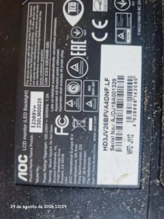 Monitor AOC LED I2369Vm Full HD 1080p con altoparlante