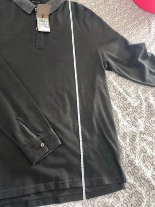 Polo Massimo Dutti manga larga hombre