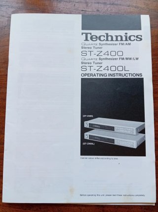 Manuali Technics ST-Z400 SU-Z400