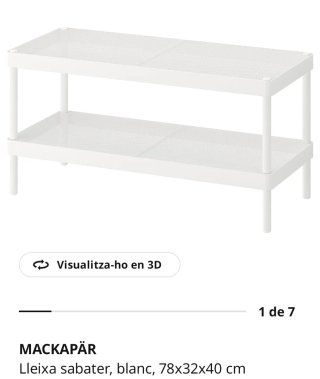 Banco Zapatero Blanco Ikea con Asientos Grises
