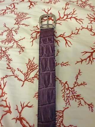 Cintura pelle stampa cocco vinaccia 85 cm