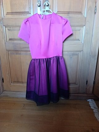Vestido fiesta rosa fucsia talla 34