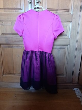 Vestido fiesta rosa fucsia talla 34