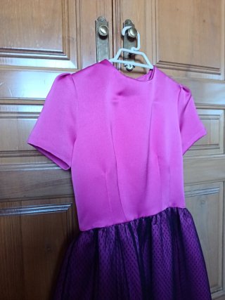 Vestido fiesta rosa fucsia talla 34
