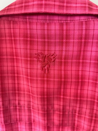 Camisa Jack Wolfskin cuadros rosa/rojo talla M