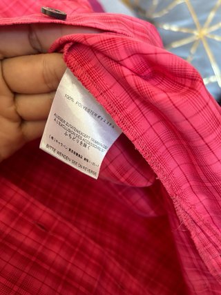Camisa Jack Wolfskin cuadros rosa/rojo talla M