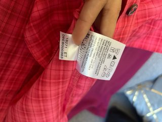 Camisa Jack Wolfskin cuadros rosa/rojo talla M