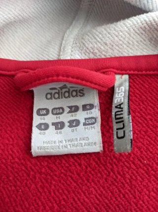 Sudadera chaqueta Adidas Clima365 roja y blanca