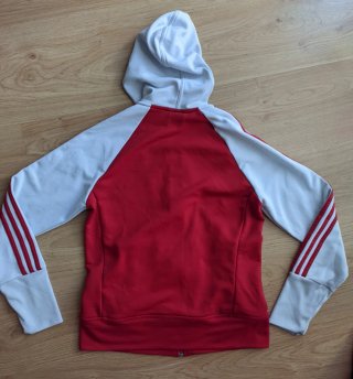 Sudadera chaqueta Adidas Clima365 roja y blanca