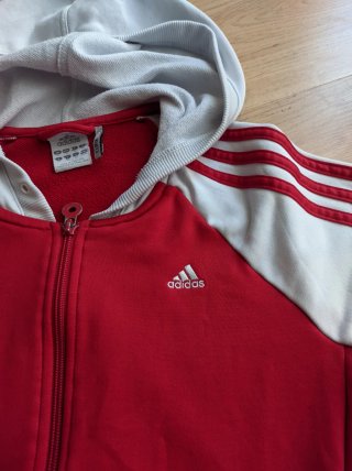 Sudadera chaqueta Adidas Clima365 roja y blanca