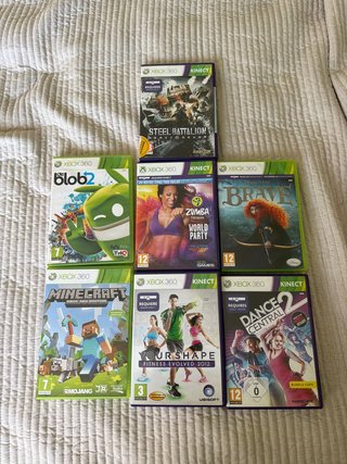Set di 7 videogiochi Xbox 360 compatibili con Kinect