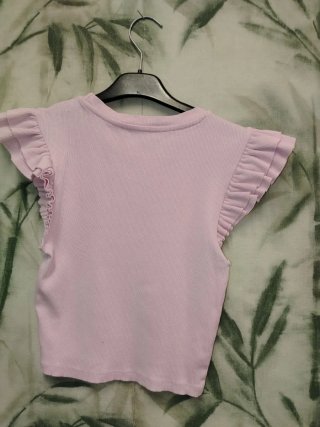 Camiseta Zara volantes rosa Talla X S