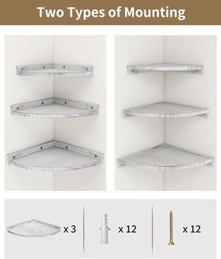 Estantería Esquinera Madera Maciza (3 uds)
