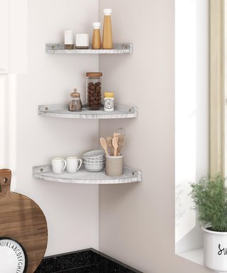 Estantería Esquinera Madera Maciza (3 uds)