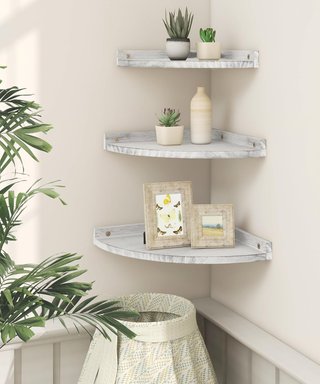 Estantería Esquinera Madera Maciza (3 uds)