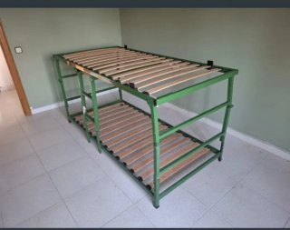 Litera metálica 90x190 con somier madera