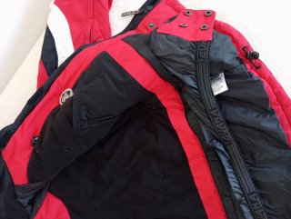 Pantalones y chaqueta de esquí negro y rojo para n