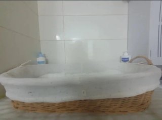 Cambiador cesta mimbre bebé
