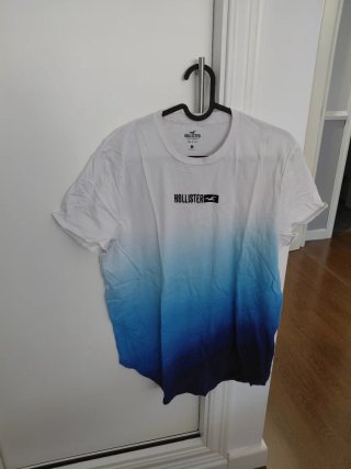Camiseta Hollister Degradado Azul Talla M