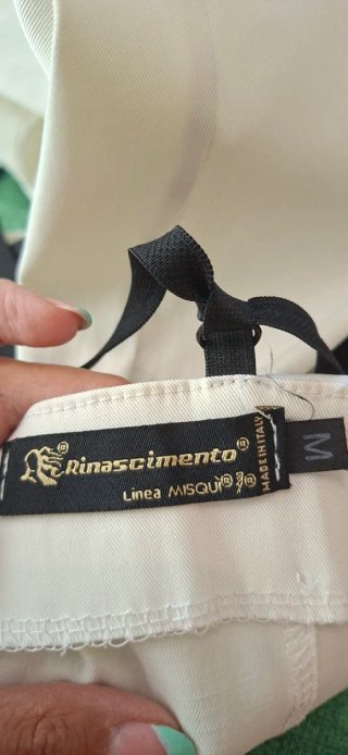 Vestito Rinascimento bianco e nero con fiocco