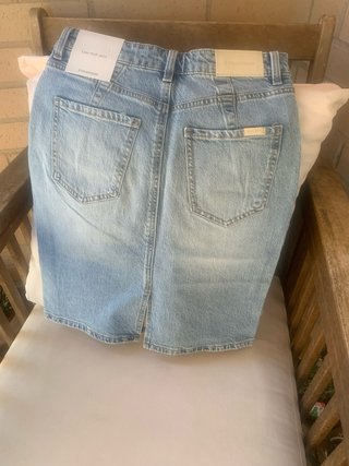 Falda vaquera midi Stradivarius Talla 34