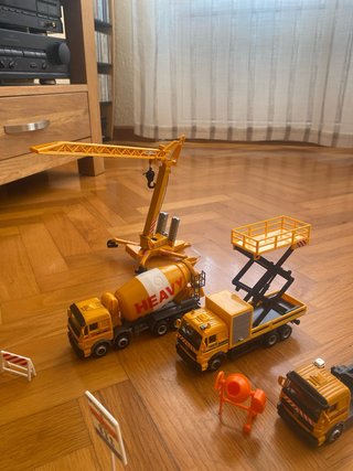 Pack Juguetes Obra Camiones Grúa Hormigonera