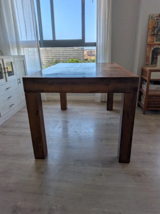 Mesa comedor madera teca 140x90 cm